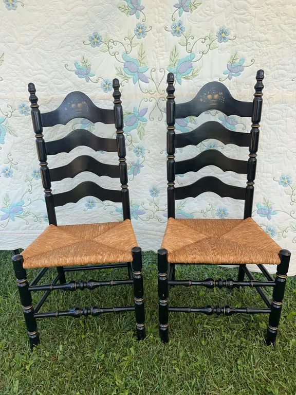 Hitchcock Style Ladderback Chairs