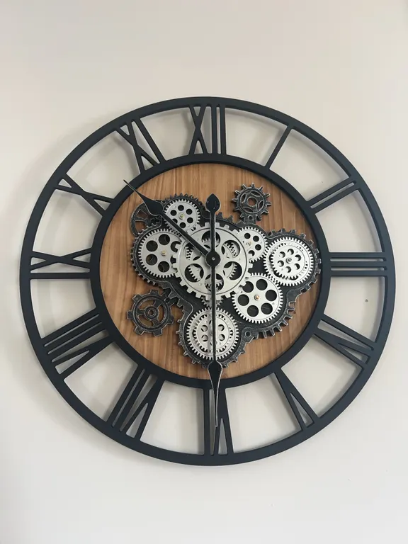 Steampunk 22" Moving Gears Clock