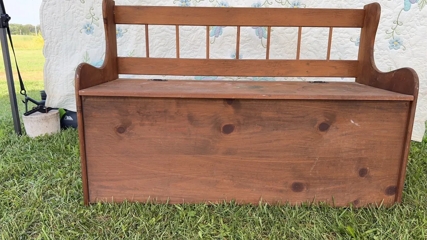 Pine Storage Bench