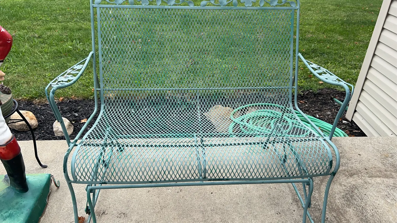Wrought Iron Porch Glider