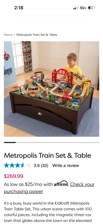 Metropolis Wood Train Set