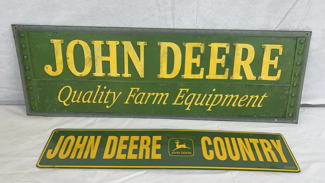 John Deere Metal Signs