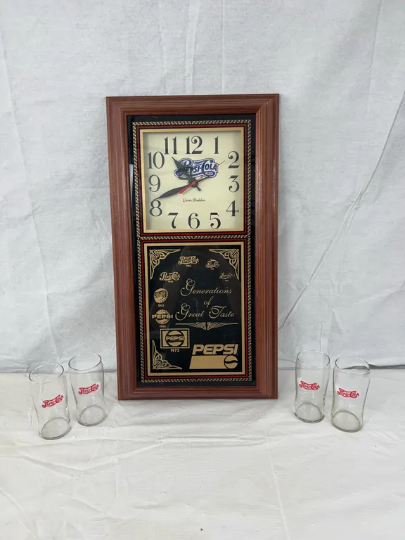 Pepsi Clock & Soda Glasses