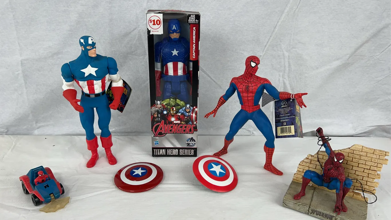 Spider Man & Captain America Figures