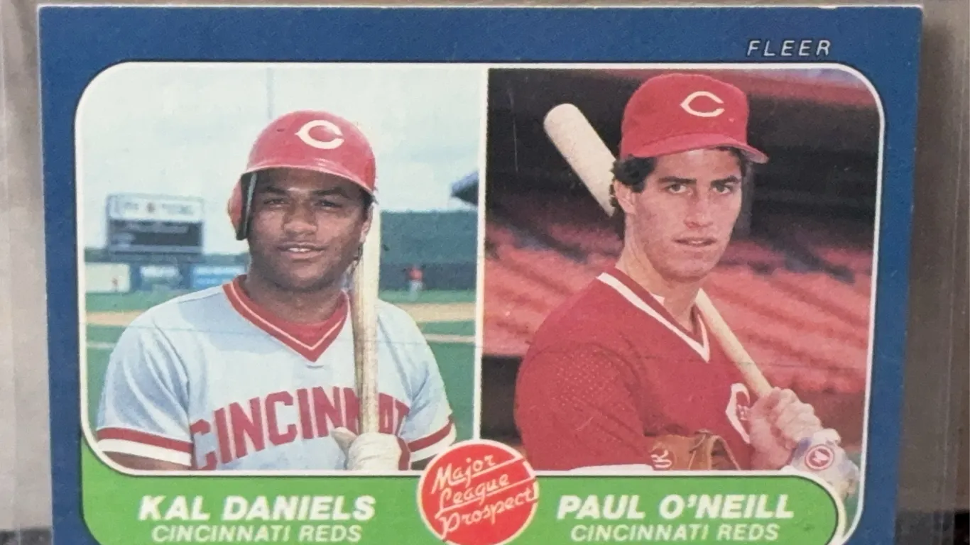 1986 Fleer Kal Daniels & Paul O'Neill Rookie Card