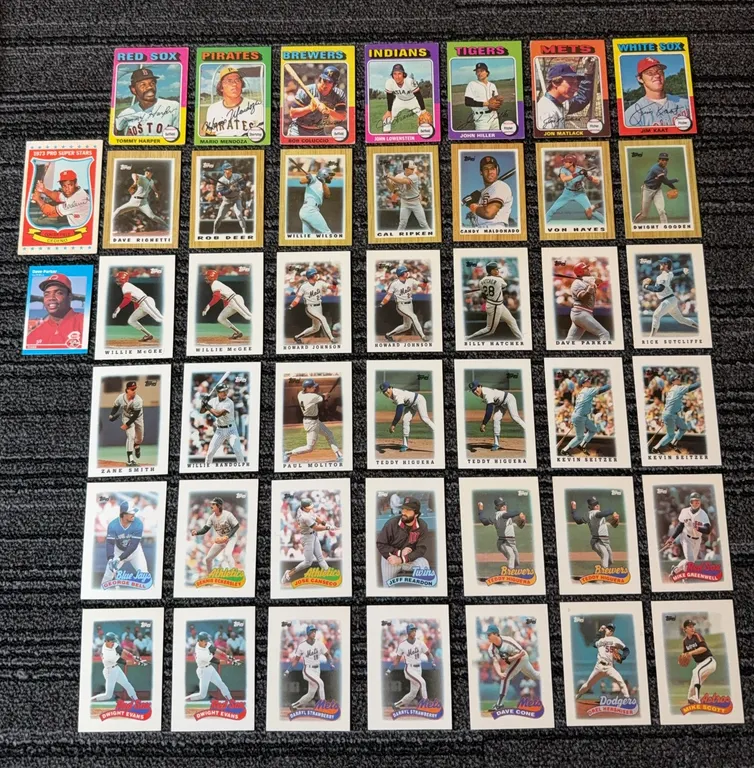 Collection of Topps Mini Baseball Card - 1975/1987/1988/1989