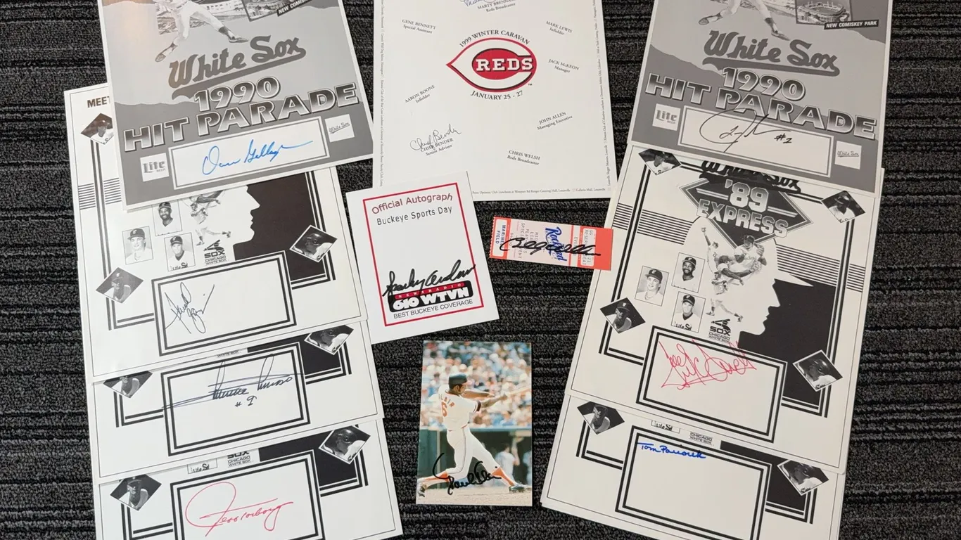 Collection of Baseball Autographs - Sparky Anderson, Lance Johnson & MORE