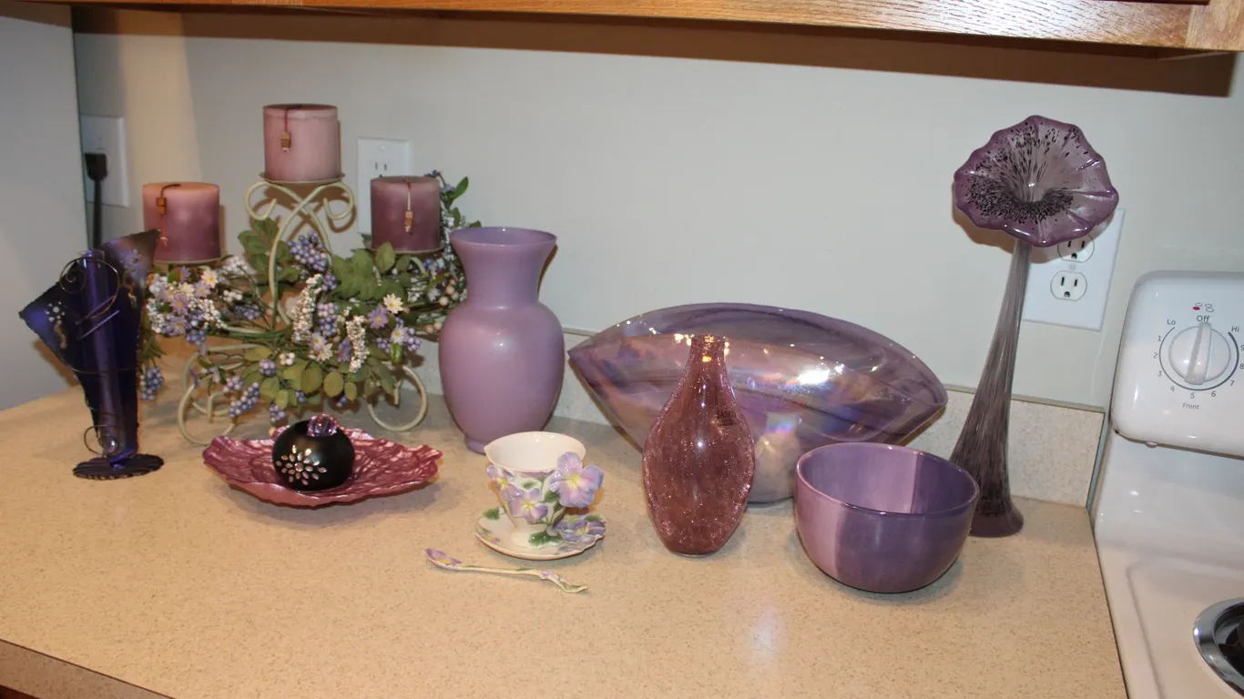 Purple Glass Décor