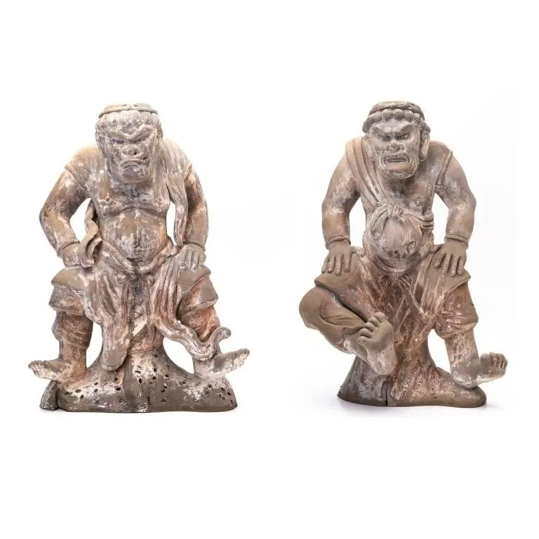 2 DYNAMIC TEMPLE GUARDIAN FIGURES 19/20THc