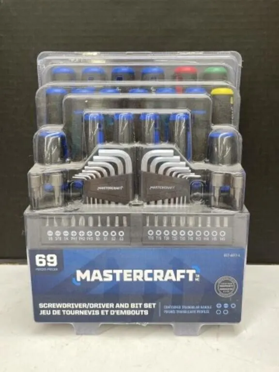 Mastercraft 69pc Screwdriver/driver & Bit Set