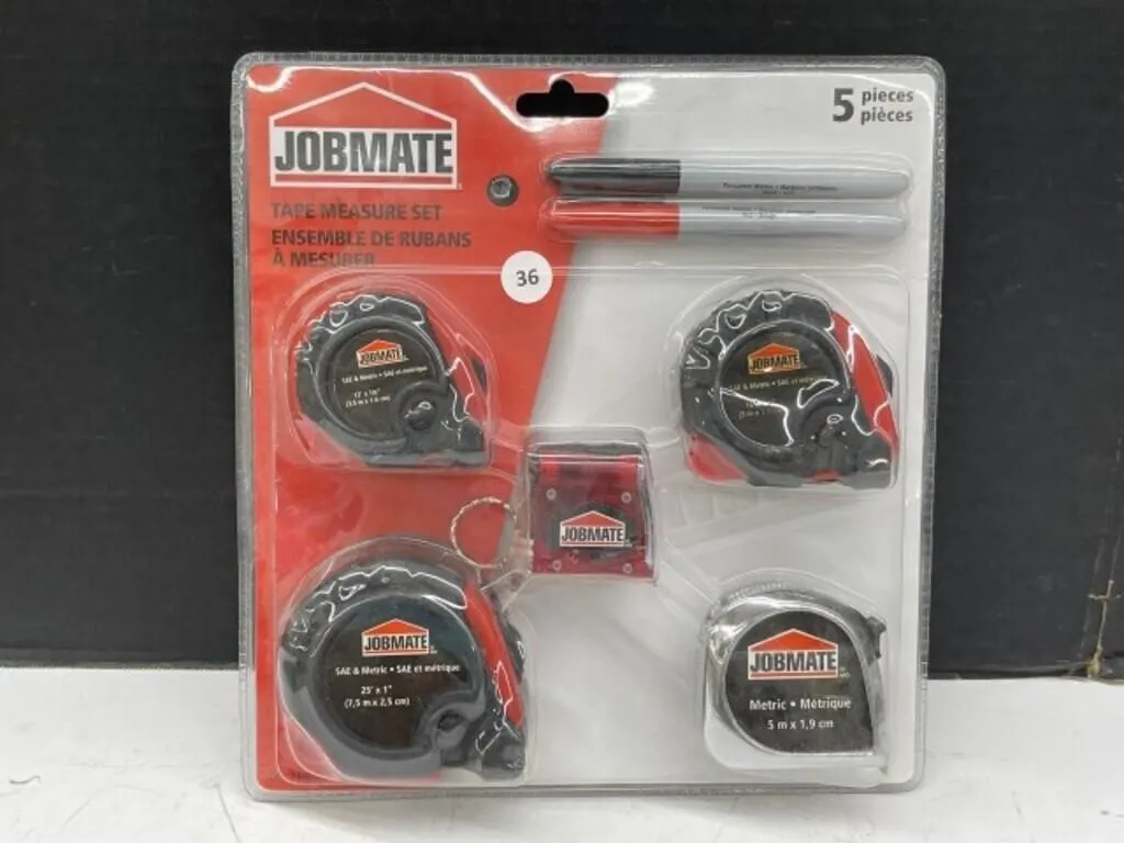 Jobmate 5pc Tape Measure Set - Unopened