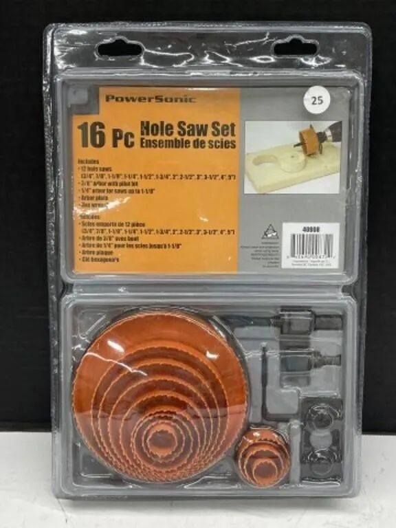 Powersonic 16pc Hole Saw Set - Unopened