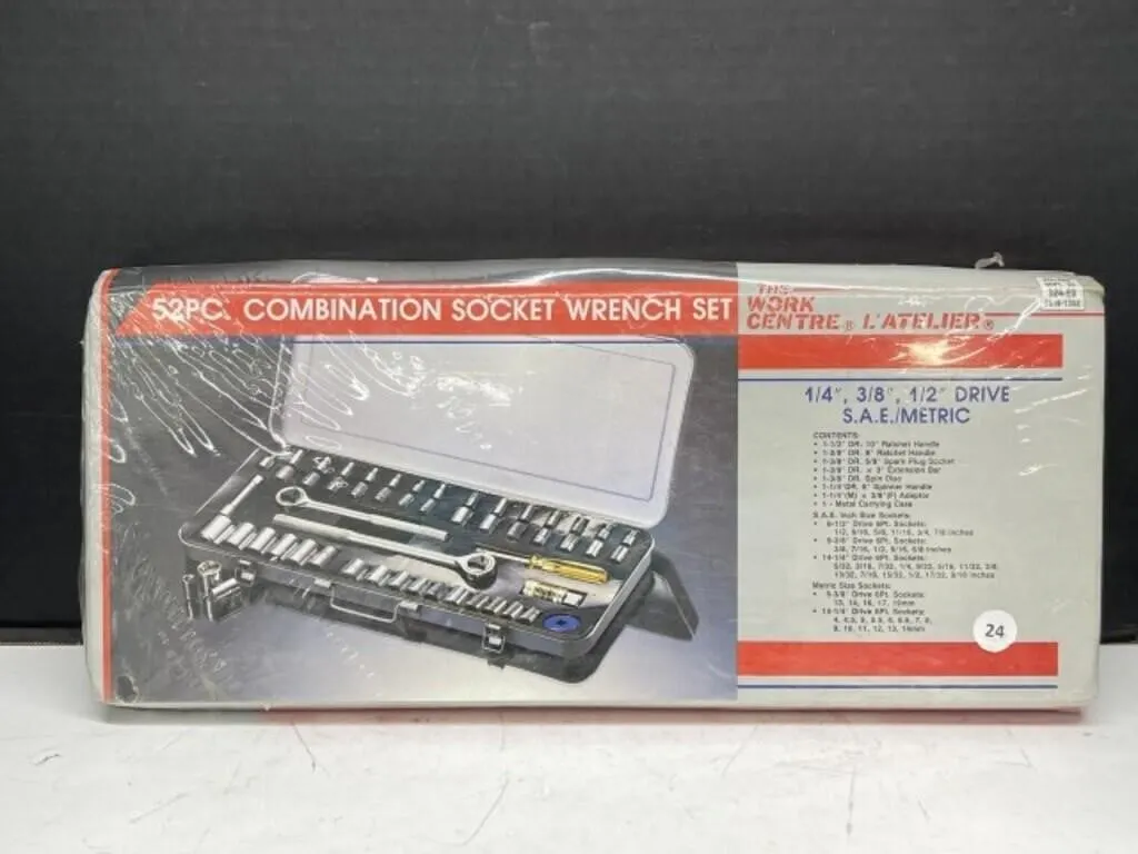52pc Combination Socket Wrench Set - Unopened