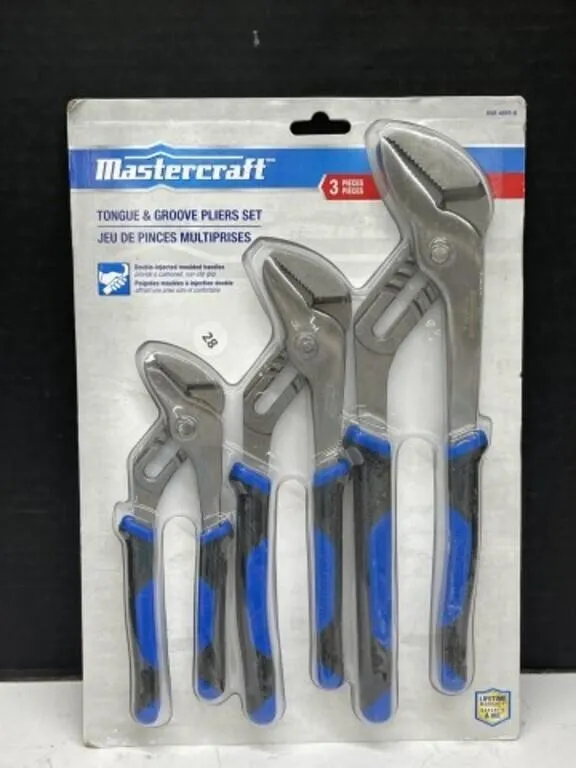 Mastercraft 3pc Tongue & Groove Pliers Set -