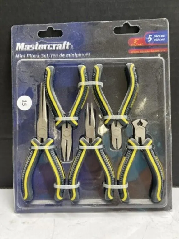 Mastercraft 5pc Mini Plier Set - Unopened