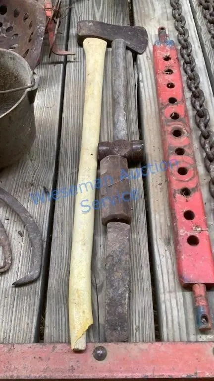 AXE, HAMMER, PICK AXE HEAD, ETC