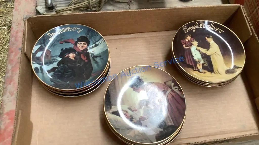 NORMAN ROCKWELL MONTHLY PLATES - ALL MONTHS