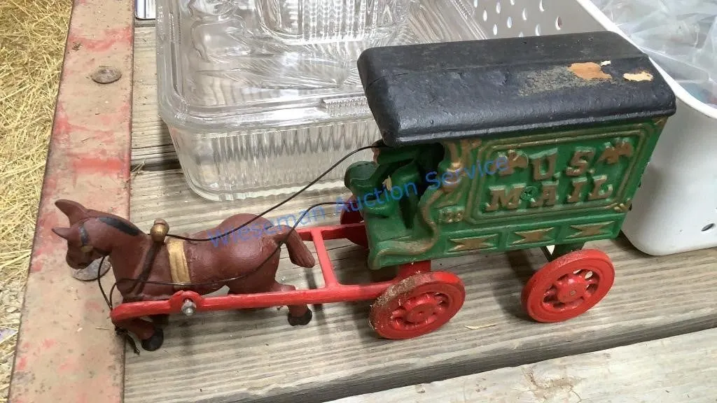 CAST IRON HORSE AND BUGGY
