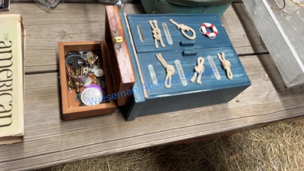 TOKENS, SNICKERS PINS, WOOD BOX ETC