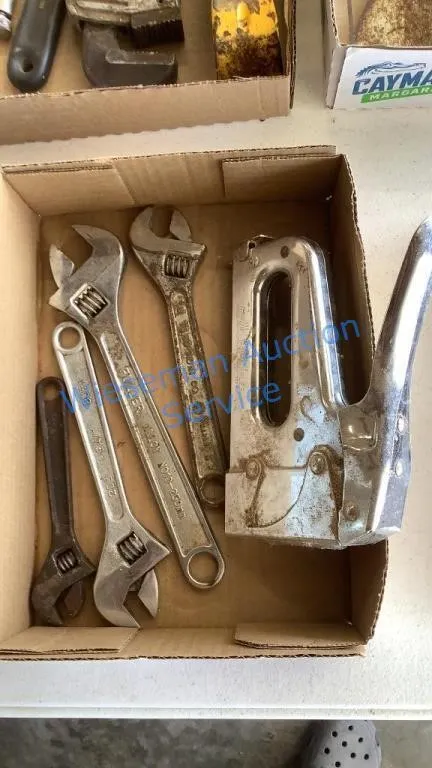 ADJUSTABLE WRENCHES AND STAPLER
