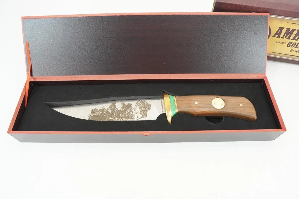 American West Gold Coin Bowie Knife