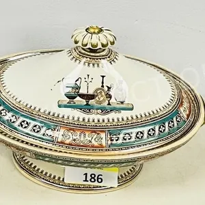 vintage pedestal compote w/ lid - 13" wide