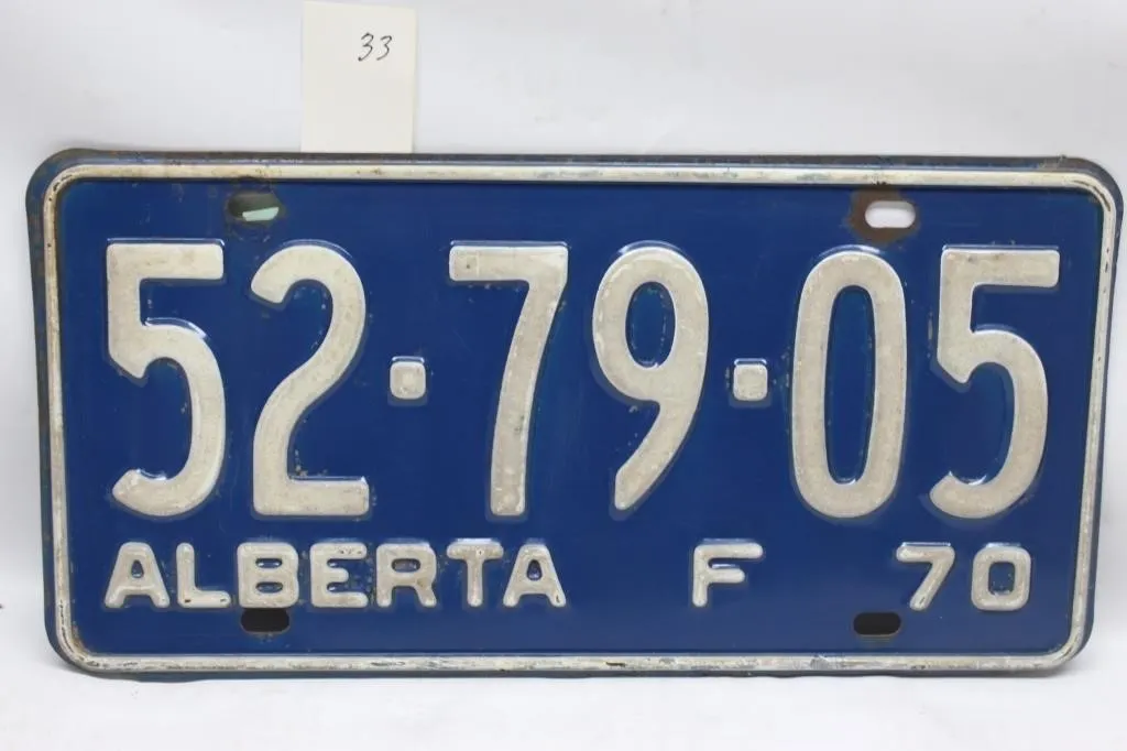 1970 Alberta License Plate 52-79-05