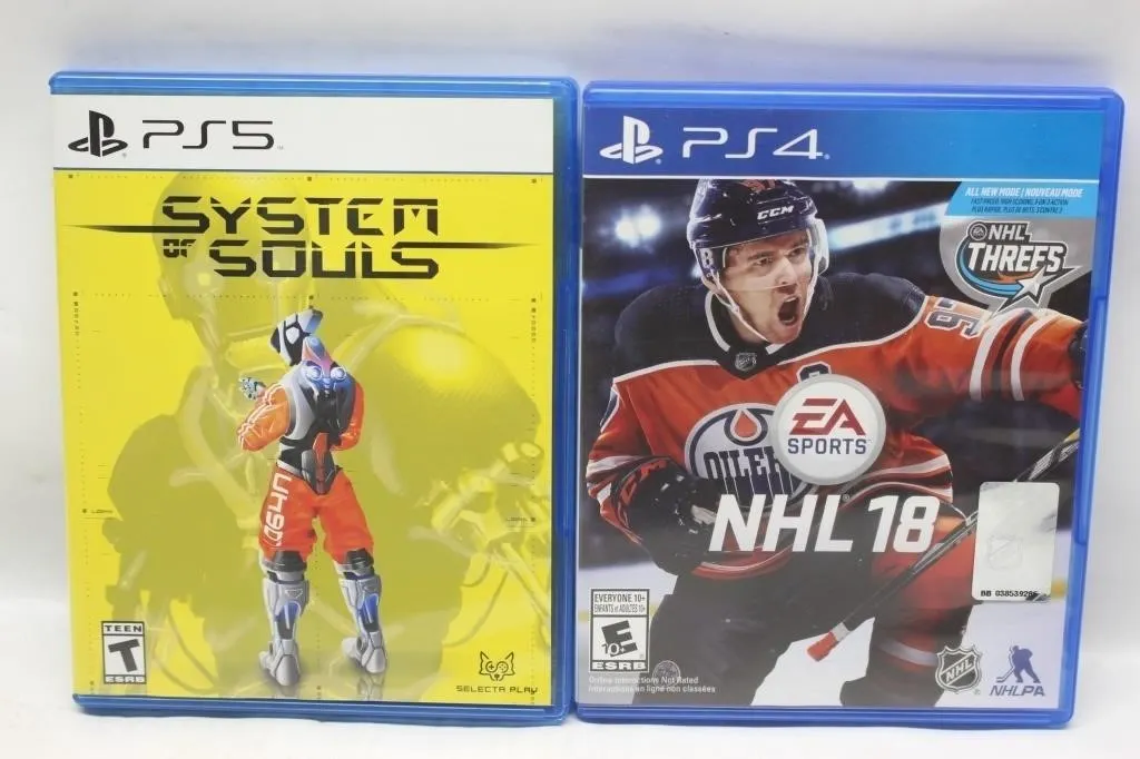 PS5 System of Souls & PS4 NHL 18 games