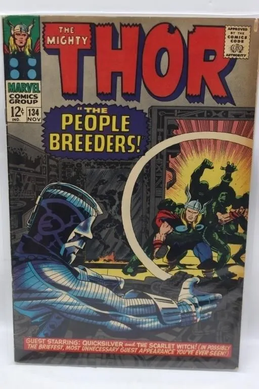 Marvel Thor #134 Comic Book - The People Breeders!