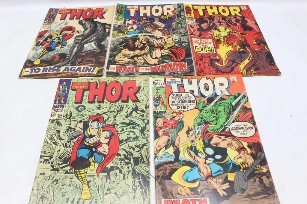 Mighty Thor Comics Lot: #151-154, 178