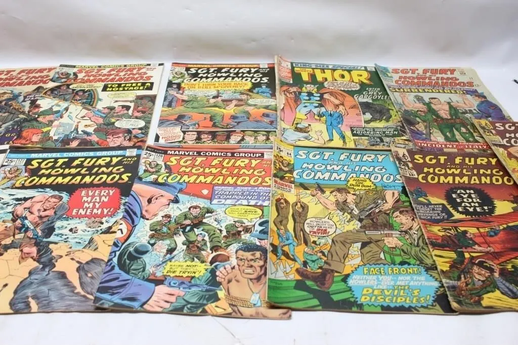 Sgt. Fury & Howling Commandos Comics w/ Thor Lot