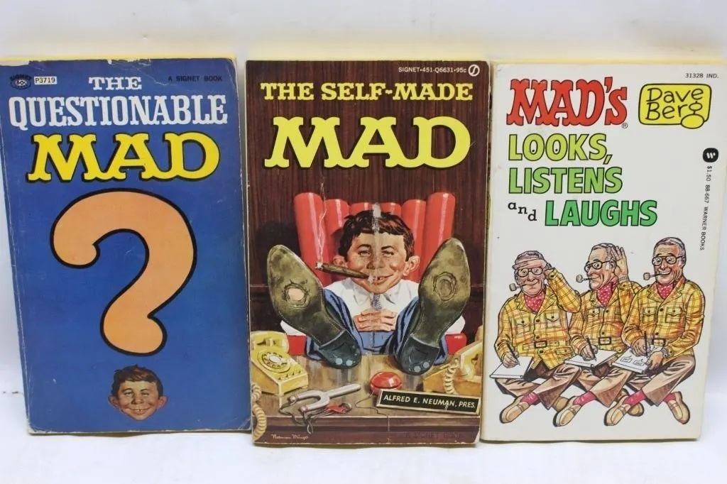 3 Vintage MAD Paperback Books
