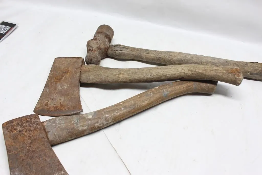 Vintage Axes and Ball-Peen Hammer Tool Lot