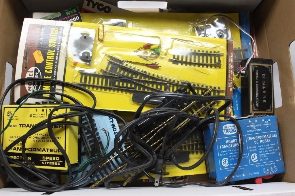 Model Railroad Track, Turnouts & Transformers Lot