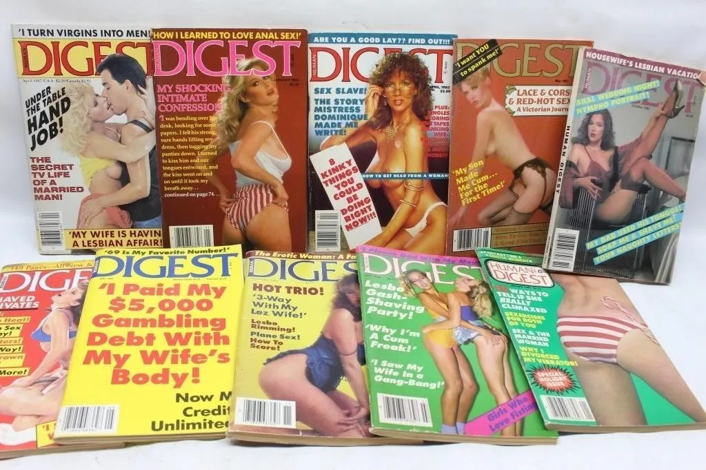 Human Digest Adult Magazine Lot (11 issues)