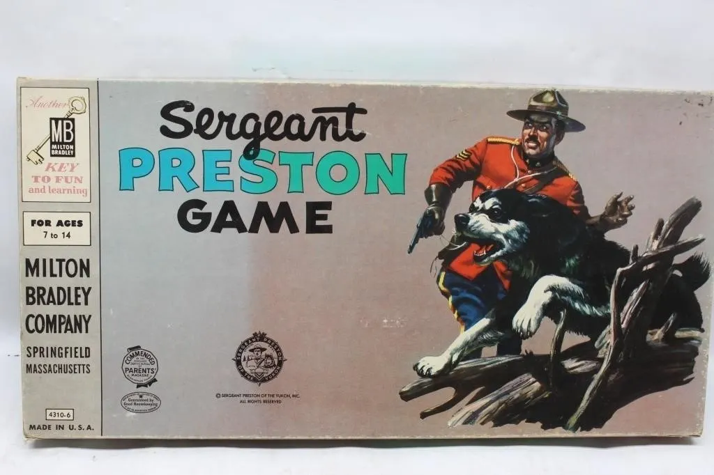 Vintage Sergeant Preston Board Game Milton Bradley