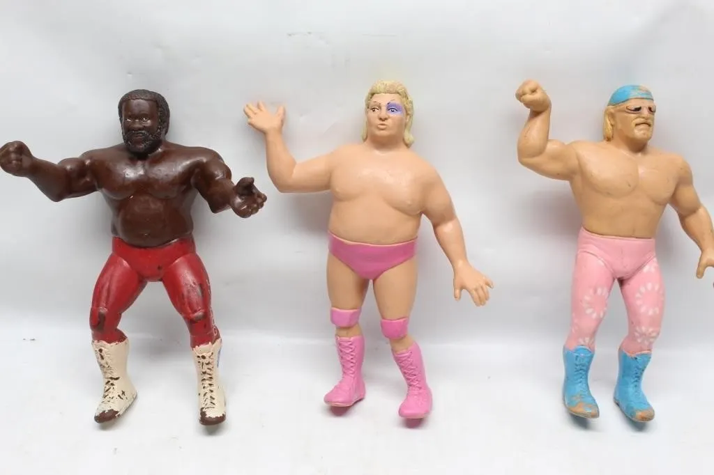 LJN Titan Sports Wrestling Figures, Lot of 3