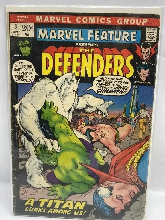 Marvel Feature #3 Presents The Defenders Comic