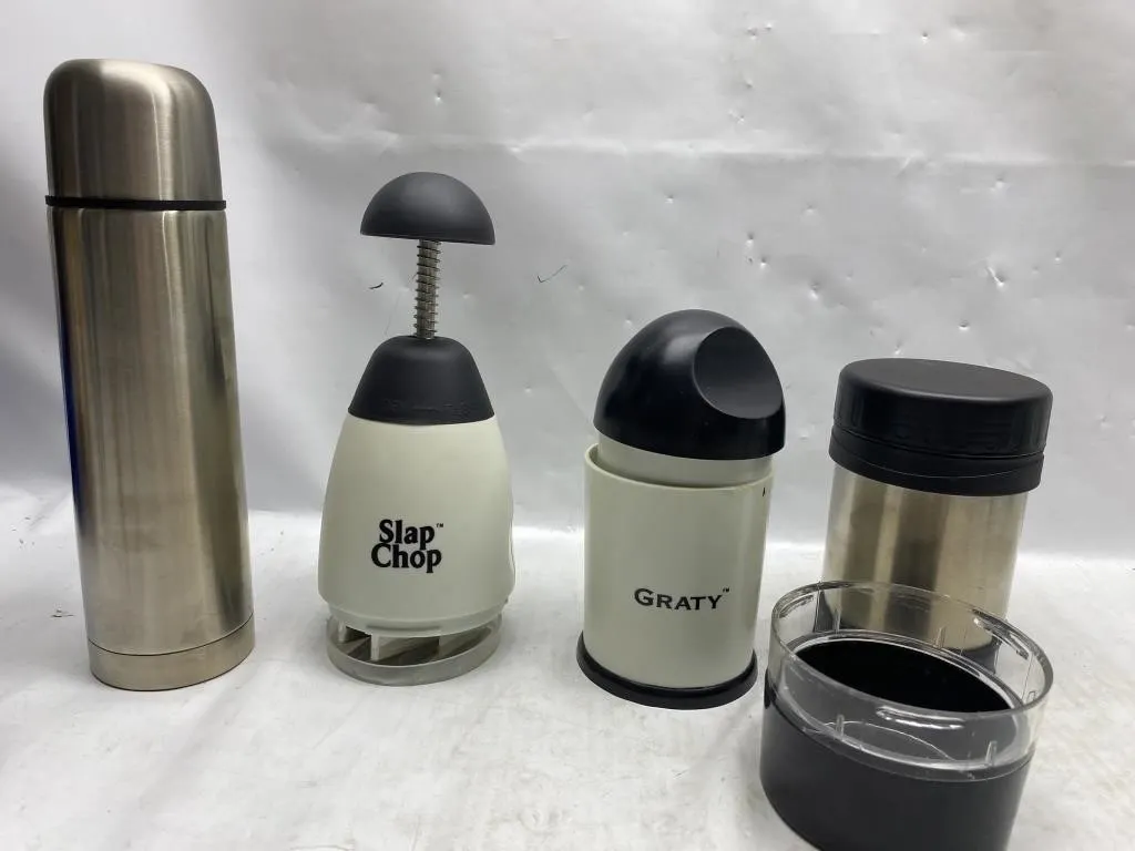 Thermos, Slap Chop, Graty Chopper & Grinder