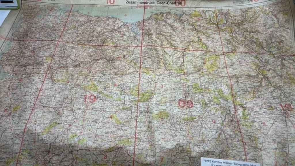 WWII German Military Topographic Map France