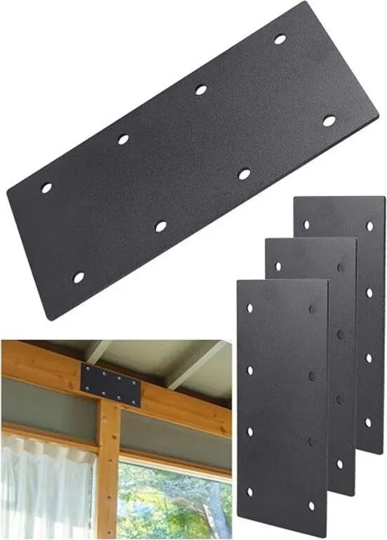 Black flat mending plates