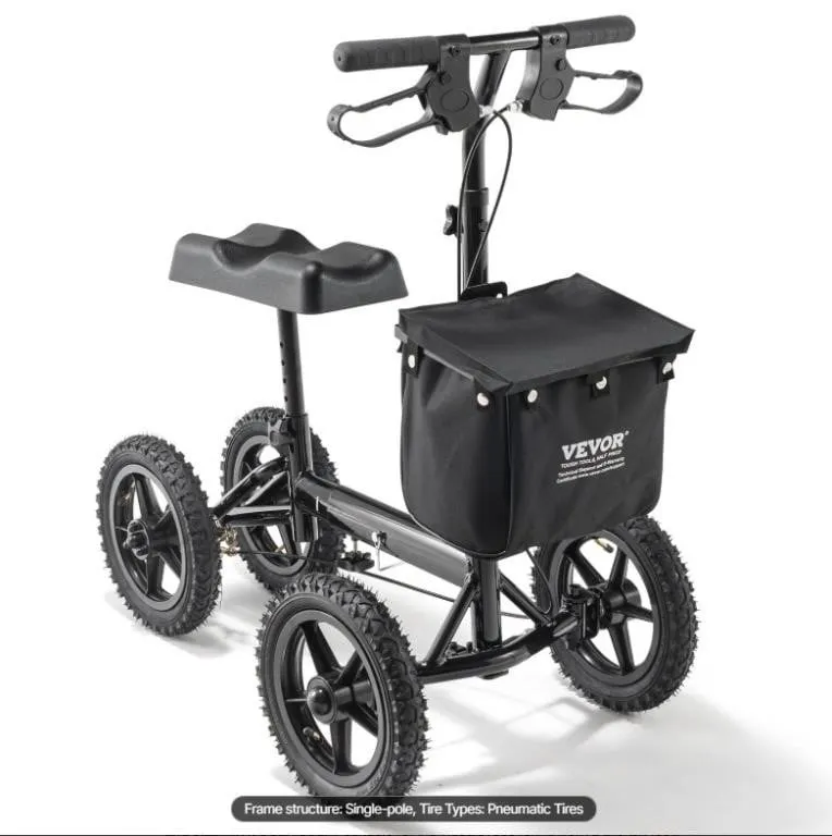 VEVOR Folding Knee Scooter, Aluminum Steerable