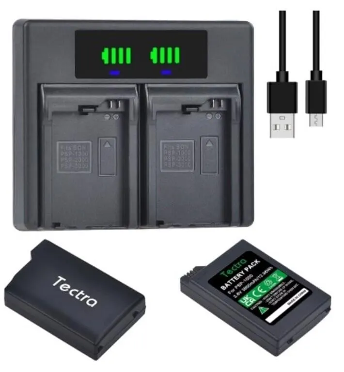 Tectra PSP-1000 battery and dual charger set