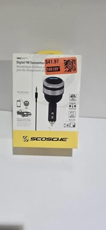 Scosche Digital FM Transmitter with USB Charging