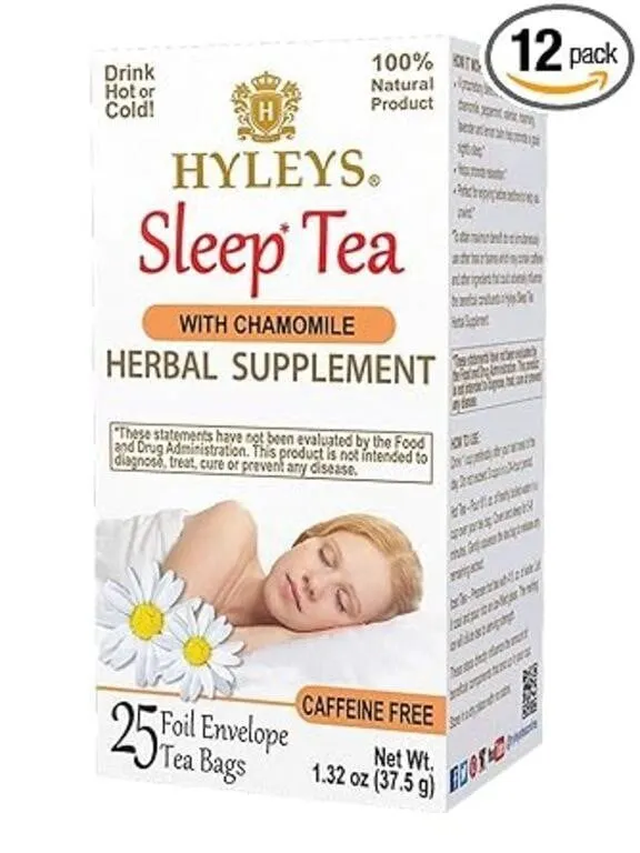 Hyleys Chamomile Tea - Herbal, Caffeine-Free Slen
