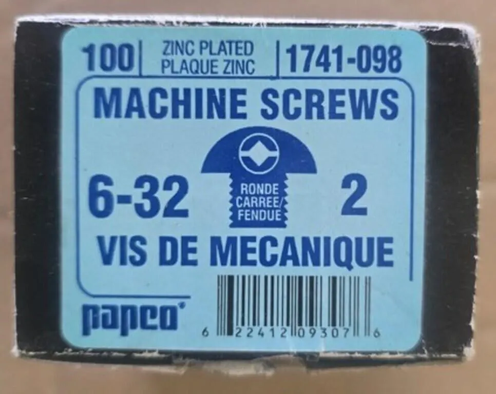 #6-32 x 2-inch Round Head Square Drive Machine Sd