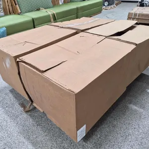 (4) Brown Leather Ottomans in Boxes
 UNRESERVED