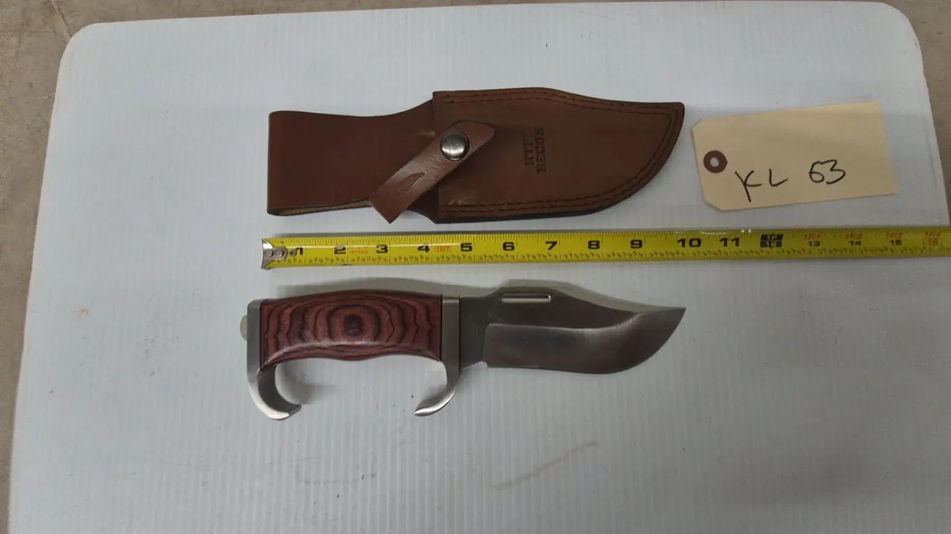 HTF Recon Bowie Knife and Leather Sheath