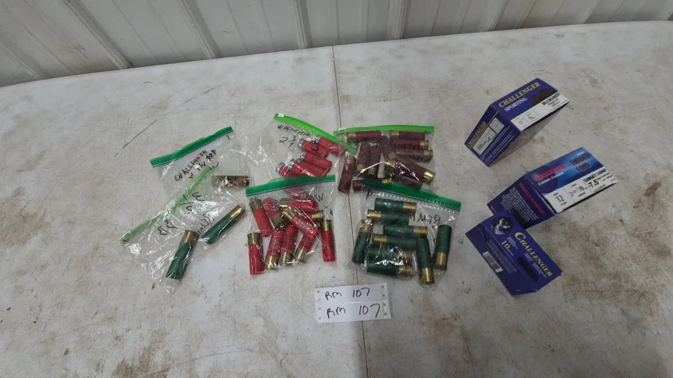 Challenger Buckshot and Target Load 12 Gauge Shotgun Shells, 101 Rounds