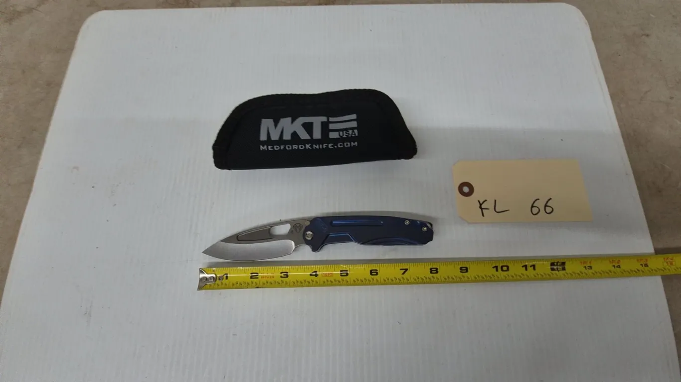 Medford Knife and Tool Folding Knife and Sheath